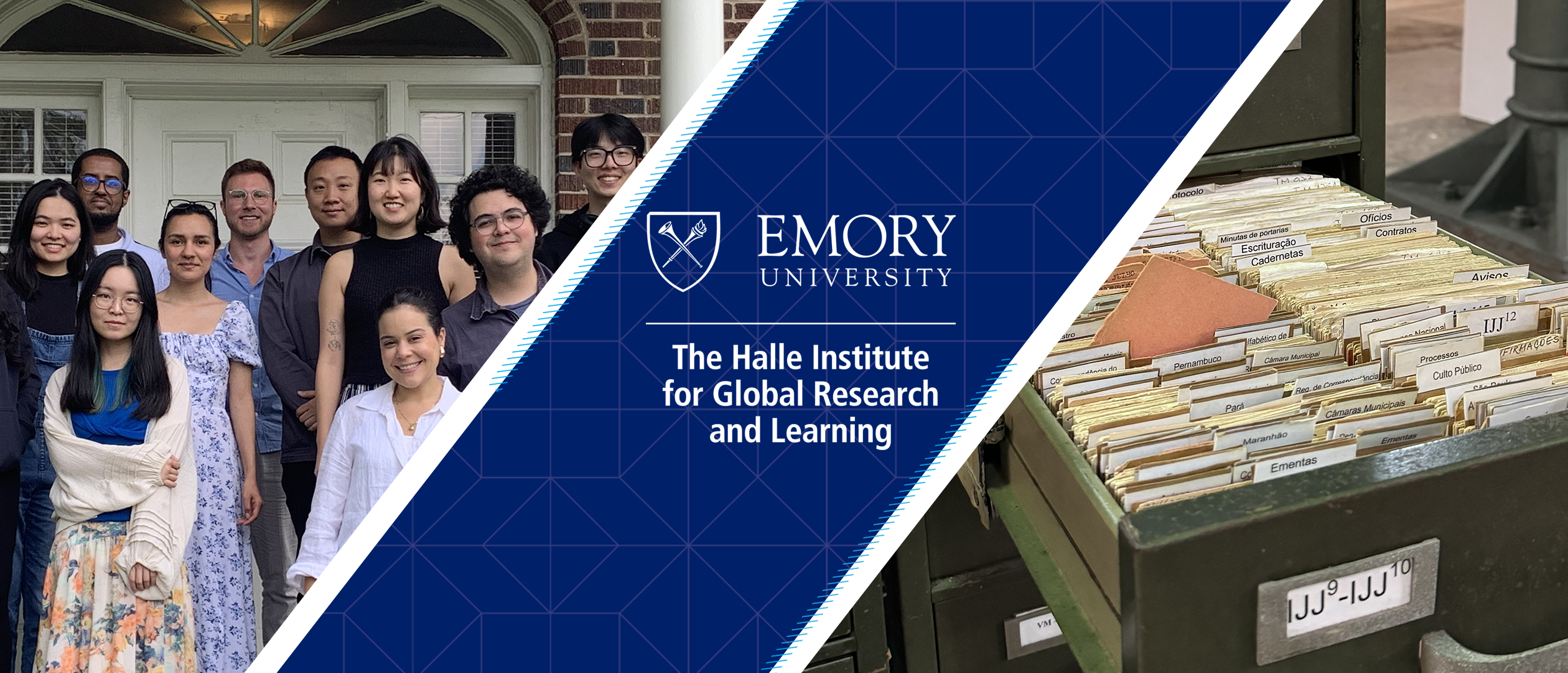 header image with Halle Logo and a group of graduate students