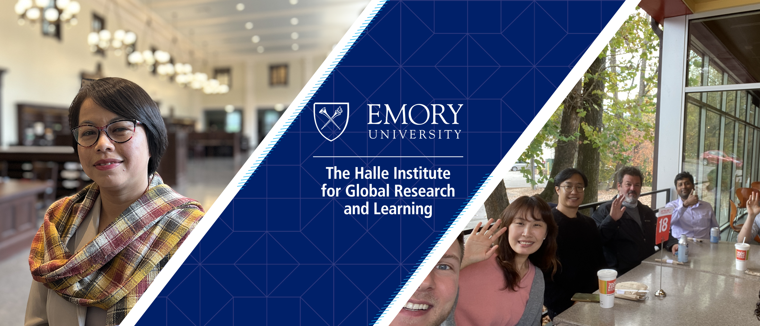 header image with Halle Logo, and an image of a visiting scholar